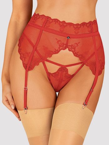 Portjartier Lonesia garter belt Obsessive, Rosu