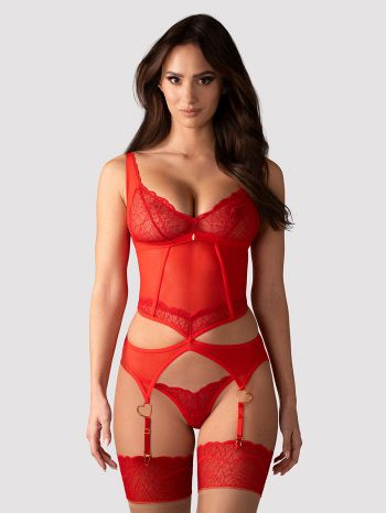 Corset Cupide Desir Obsessive, Rosu