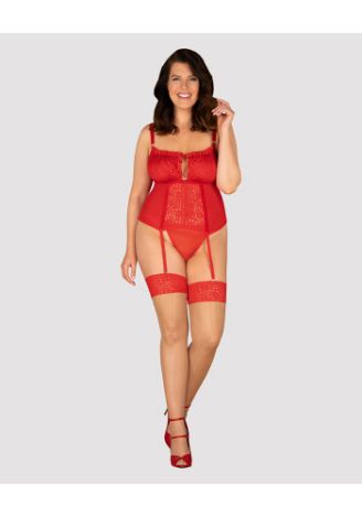 Corset Corset Blossmina Obsessive, Rosu