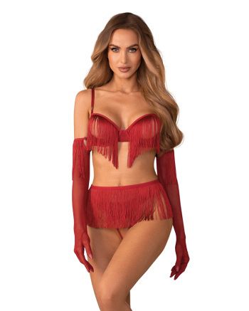 Set Rossay Black - 2 Obsessive, Rosu