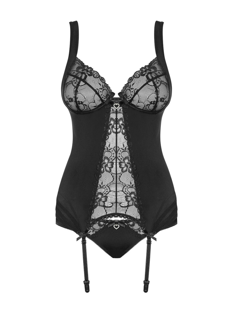 Corset Heartina, Obsessive, Negru