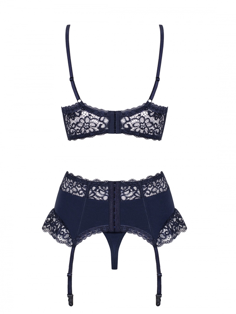 Set sexy Drimera 3 piese, Obsessive, Albastru
