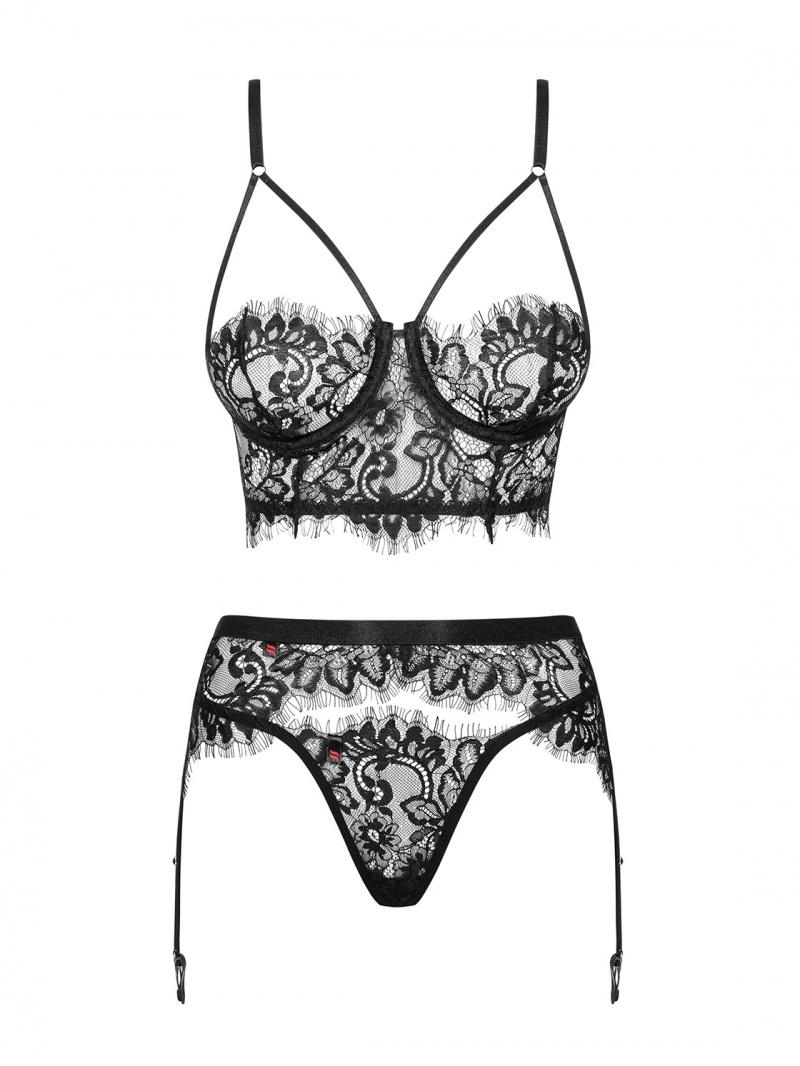 Set sexy Lashy, Obsessive, Negru