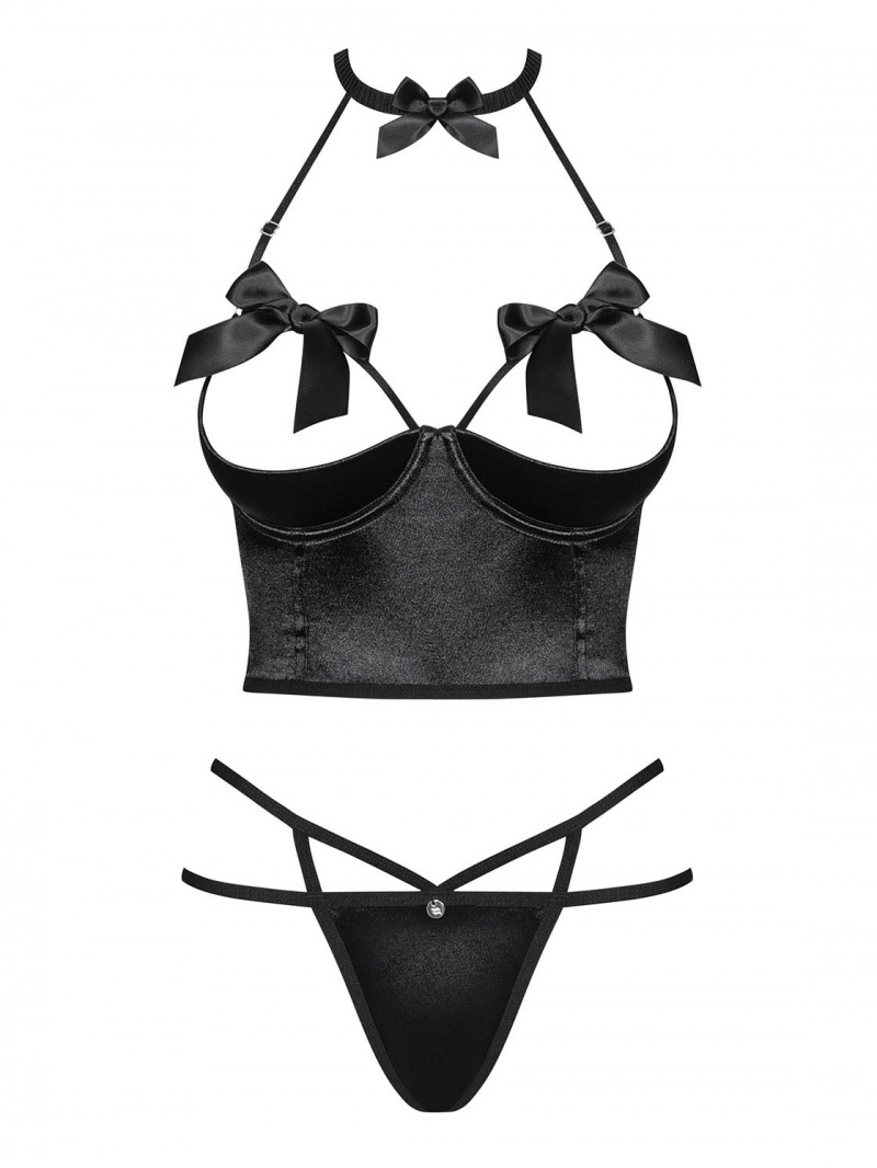 Set sexy Delishya set, Obsessive, Negru