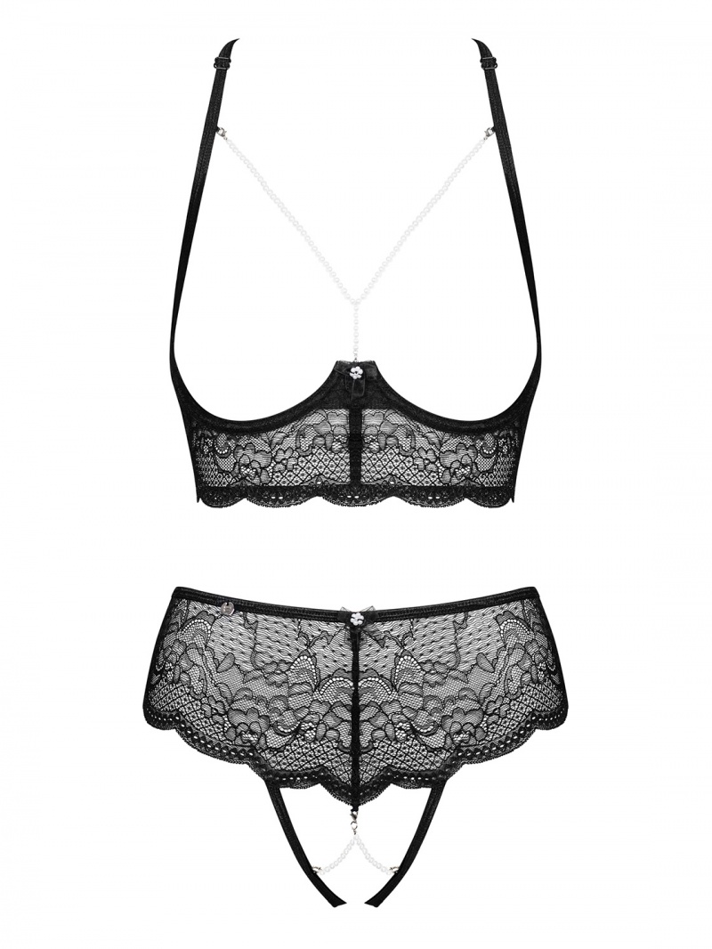 Set sexy Pearlove Obsessive, Negru