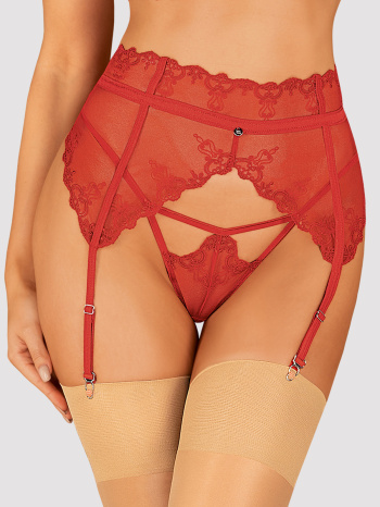 Portjartier Lonesia garter belt Obsessive, Rosu