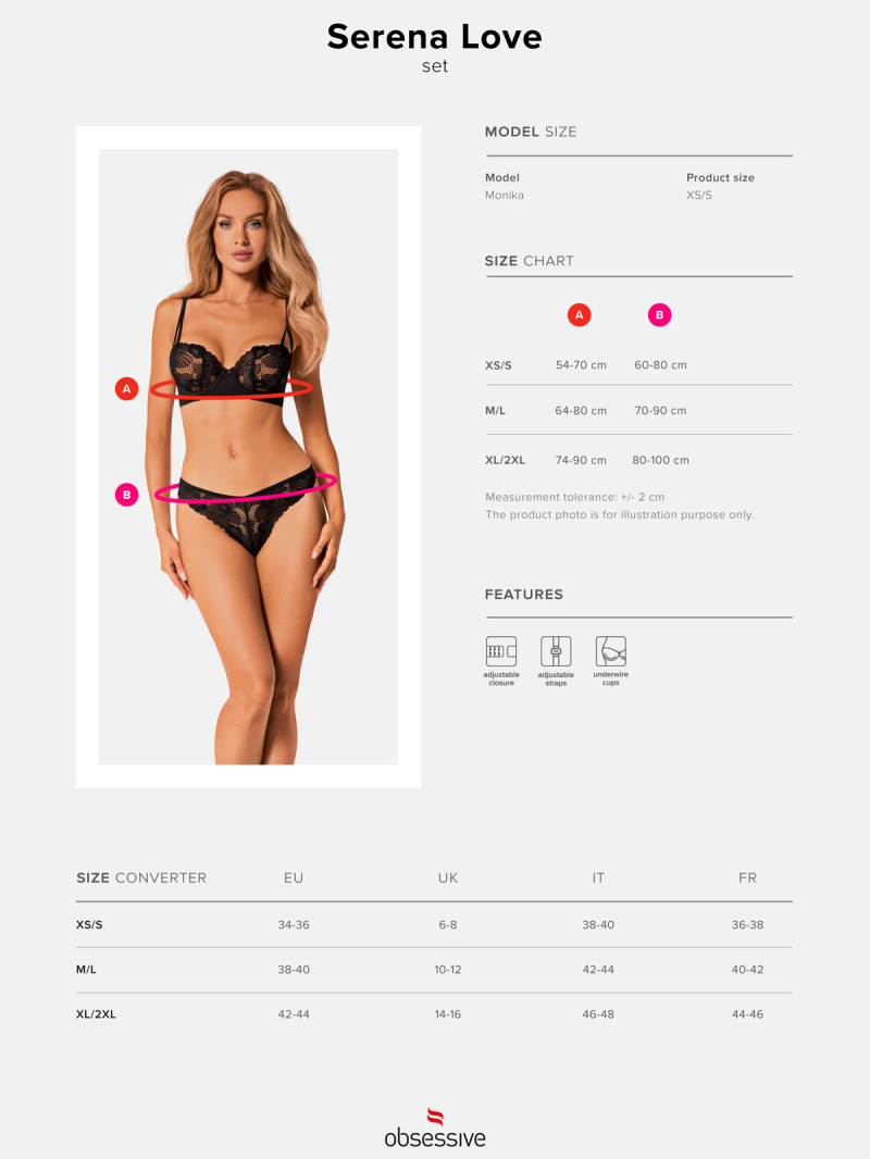 Set Serena Love Obsessive, Negru