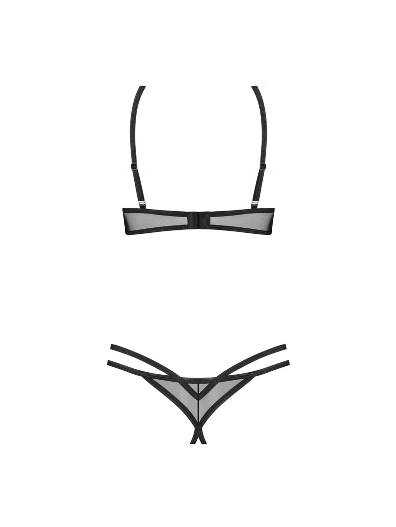 Set Euridia crotchless set Obsessive, Negru