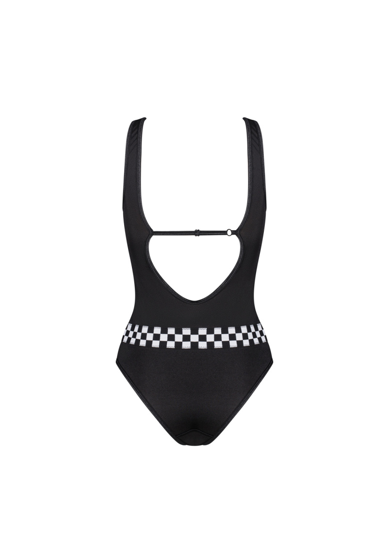 Costum sexy Rallien Obsessive, Negru-Galben